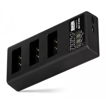 Newell CD-USB-C Triple-Channel Battery Charger, skirta Canon LP-E17