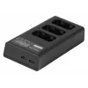 Newell CD-USB-C Trijų kanalų akumuliatorių įkroviklis, skirtas Sony NP-FW50