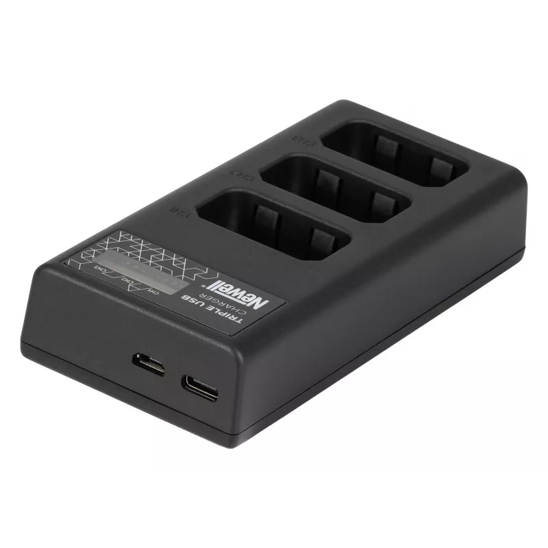 Newell CD-USB-C Trijų kanalų akumuliatorių įkroviklis, skirtas Sony NP-FW50