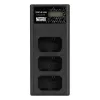 Newell CD-USB-C Trijų kanalų akumuliatorių įkroviklis, skirtas Sony NP-FW50