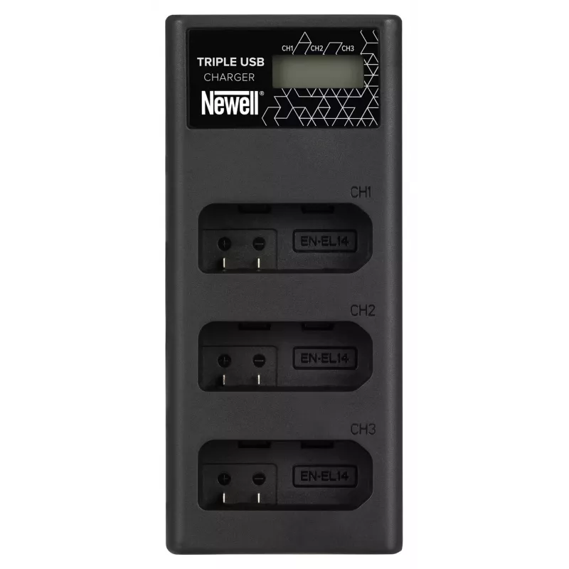 Newell CD-USB-C 3 kanalų baterijų įkroviklis Nikon EN-EL14