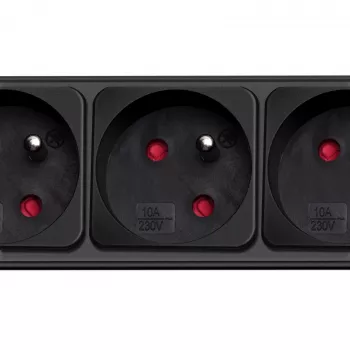 Akyga AK-SP-05U Apsauginis tinklo filtras su 5 kištukiniais lizdais, 2x USB-A, 1,8 m laidu, juodas