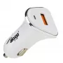 Akyga AK-CH-07 Automobilinis įkroviklis 12/24V 18W USB-A Quick Charge 3.0 5-12V / 1.5-3A Baltas