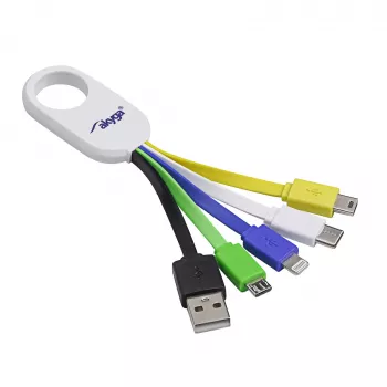 Akyga AK-AD-51 5-in-1 USB Adapter Keychain USB A / USB Type C / Micro USB B / Mini USB B / Thunderbolt
