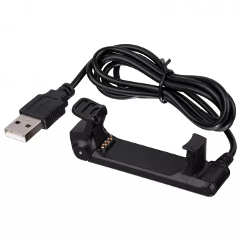 Akyga AK-SW-19 USB įkrovimo ir duomenų kabelis, skirtas Garmin Forerunner 220, 1 m, juodas