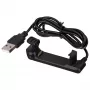 Akyga AK-SW-19 USB įkrovimo kabelis su spaustuku Garmin Forerunner 220, 1 m, juodas