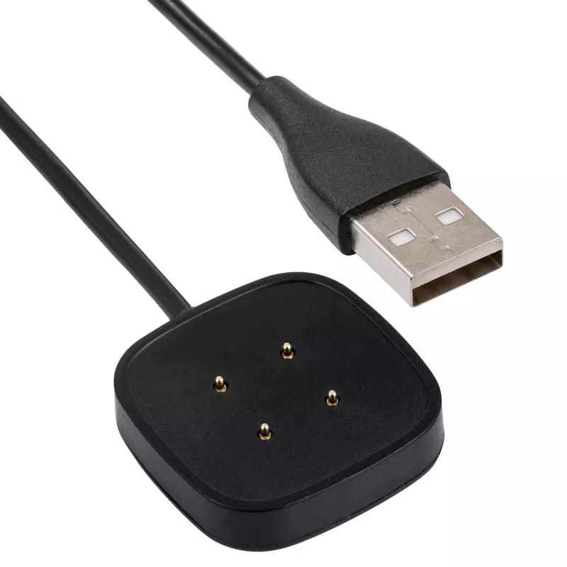 Akyga AK-SW-27 magnetinis USB įkrovimo kabelis Fitbit Versa 3 / Sense, 1 m, juodas