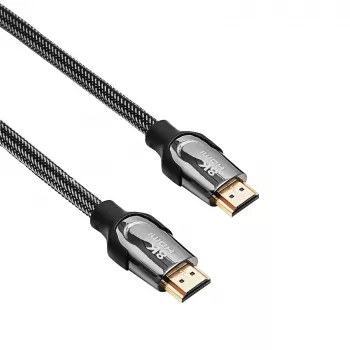 Akyga AK-HD-15S HDMI 2.1 laidas 1,5 m ekranuotas varinis 48 Gbps 8K@60Hz 4K@120Hz