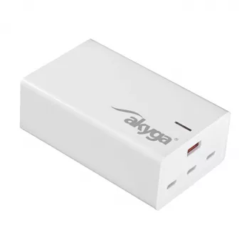 Akyga AK-CH-25 140W GaN Wall Charger 3x USB-C + USB-A PD 3.1 QC 3.0 White