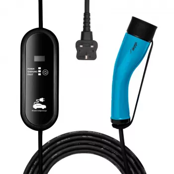 Akyga AK-EC-20 Type 2 LCD 1-Phase 13A 3kW 5m UK Portable EV Charger