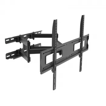 AKYGA AK-MB-10 Full Motion TV Laikiklis sieniniam montavimui, 37–70 colių ekranams, VESA 600x400 mm, 50 kg keliamoji galia, sukimas ±45°, pakreipimas ±15°, juodas