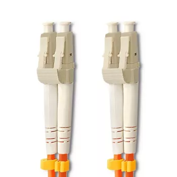 Qoltec Fiber Optic Patch Cable LC/UPC to LC/UPC Multimode OM2 Duplex 20m