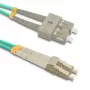 Qoltec Fiber Optic Patch Cord LC/UPC - SC/UPC Multimode OM4 Duplex 5m