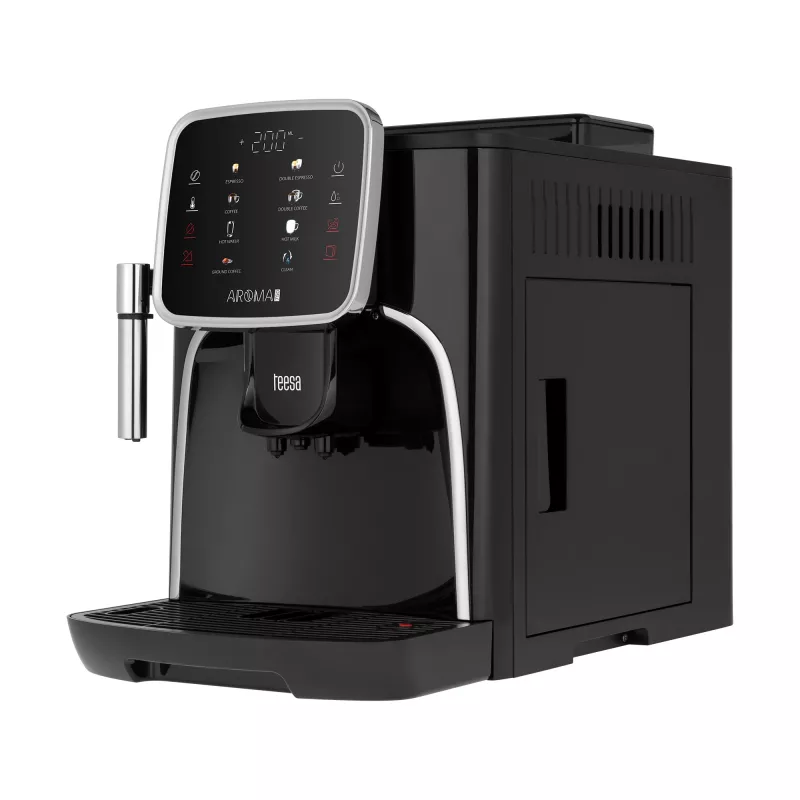 TEESA AROMA 750 automatinis kavos aparatas su malūnėliu, 1450 W, 1,5 l, juodas