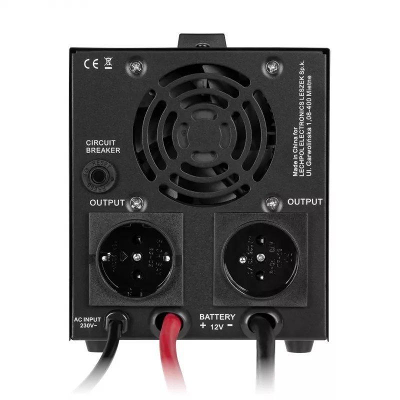 Rebel POWER-500-LFP4 gryno sinuso keitiklis su įkrovikliu 12V 230V 500VA/300W
