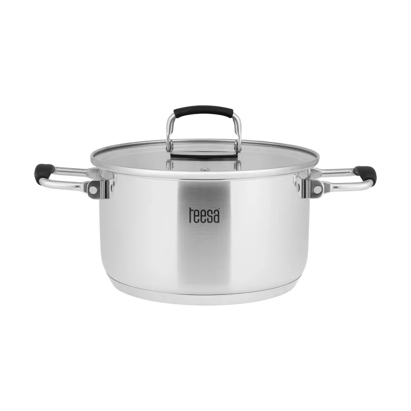 TEESA COOK PRIME 6 dalių puodų rinkinys, nerūdijantis plienas, tinka indukcijai