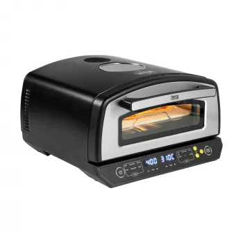 TEESA Pizza Oven SUPREME ELITE 2200 W, 450°C, Dual Heating, Window, LED, 33 cm, Multiple Baking Programs