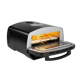 TEESA Pizza Oven SUPREME ELITE 2200 W, 450°C, Dual Heating, Window, LED, 33 cm, Multiple Baking Programs