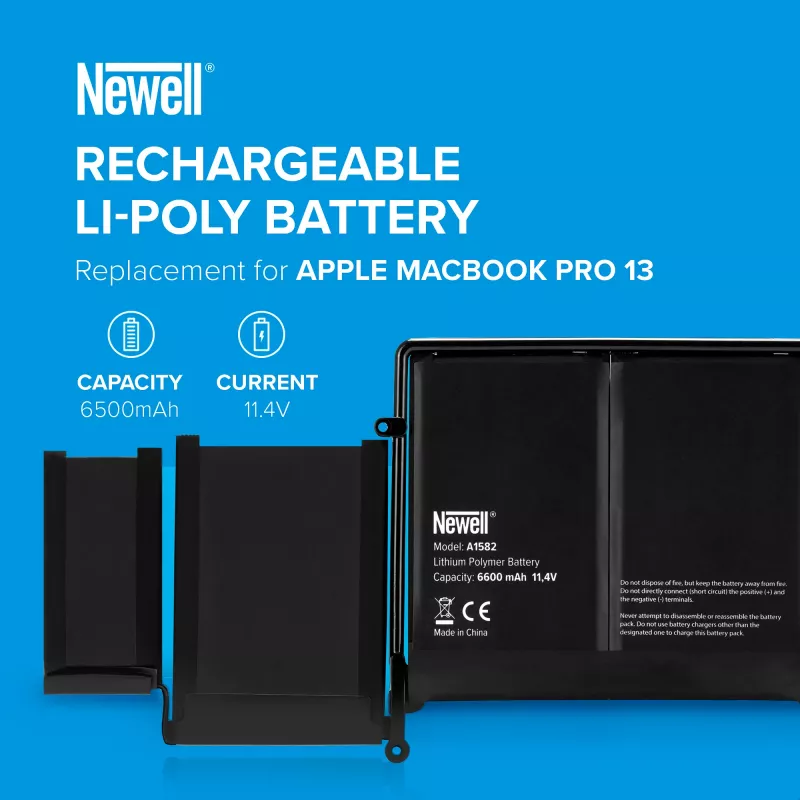 Newell A1582 6500 mAh baterija, skirta Apple MacBook Pro 13