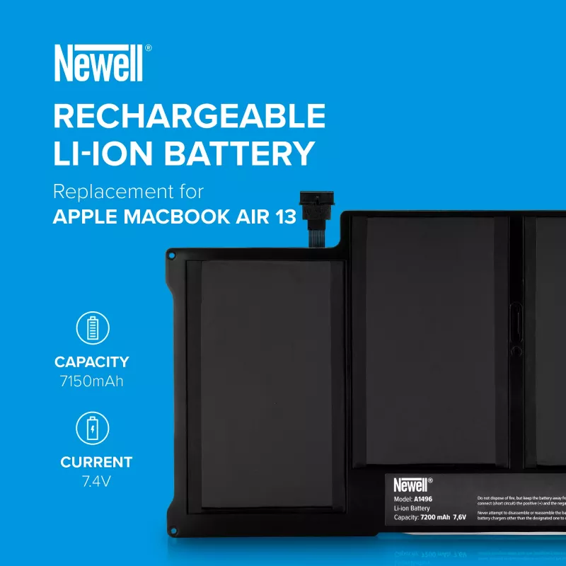 Newell A1496 7150 mAh akumuliatorius, skirtas Apple MacBook Air 13