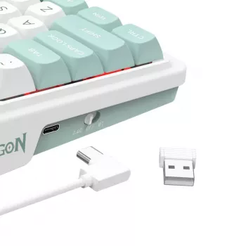 Redragon Galatin Pro K719WG-RGB-PRO Tri-Mode Wireless mechaninė žaidimų klaviatūra (98 klavišų, Hot-Swappable, RGB, juoda)