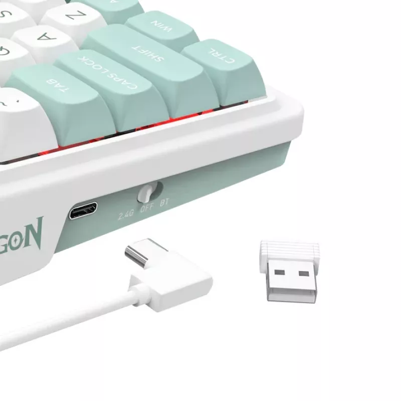 Redragon Galatin Pro K719WG-RGB-PRO Tri-Mode Wireless mechaninė žaidimų klaviatūra (98 klavišų, Hot-Swappable, RGB, juoda)