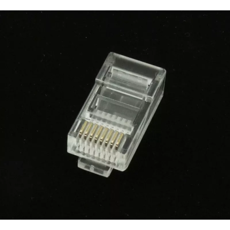 Gembird LC-8P8C-001/50 RJ45 Cat5e Connector 8P8C 30µ Gold Plating 50-Pack Transparent