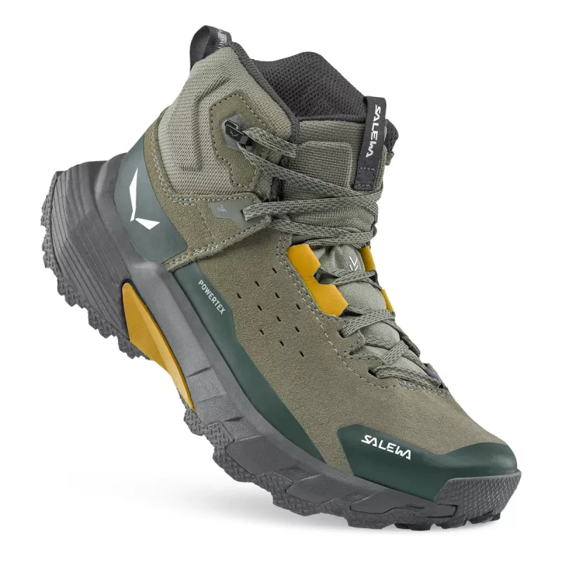 Salewa Pedroc 2 Leather Mid PTX Hiking Shoes Dark Olive/Cactus EU 44