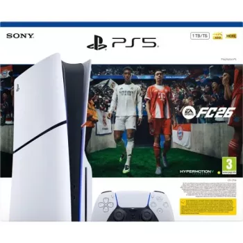 Sony PlayStation 5 Slim Disc Edition 1TB + EA Sports FC 26 Bundle - White/Black (CFI-2116A)