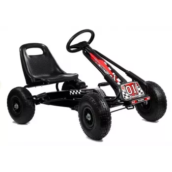 LEAN TOYS LEAN CARS A-15 Go-Cart juodas su pripučiamais ratais