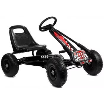 LEAN TOYS LEAN CARS A-15 Go-Cart juodas su pripučiamais ratais
