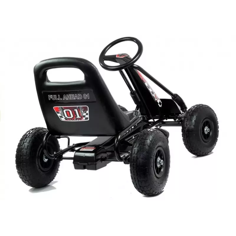 LEAN TOYS LEAN CARS A-15 Go-Cart juodas su pripučiamais ratais