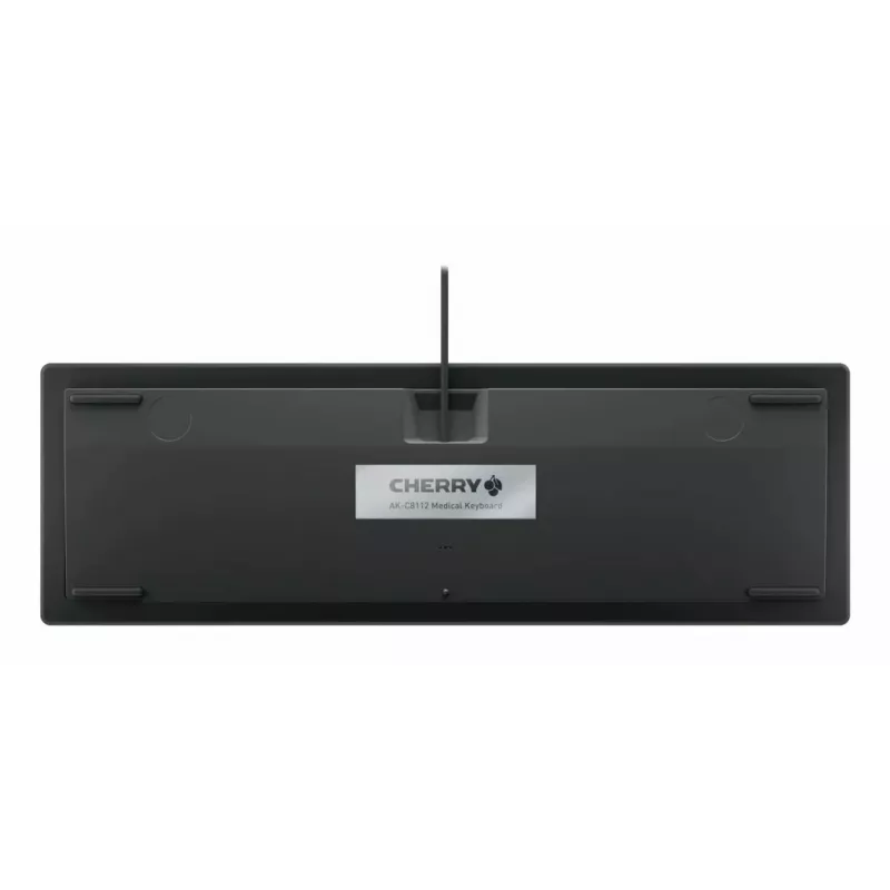 CHERRY Contour Design Active Key AK-C8112 pilno dydžio laidinė USB klaviatūra su žirkliniais jungikliais, QWERTY išdėstymas, juoda