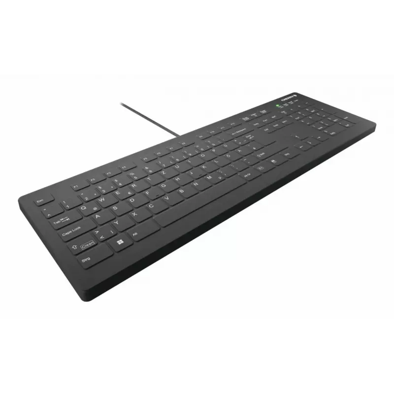CHERRY Contour Design Active Key AK-C8112 pilno dydžio laidinė USB klaviatūra su žirkliniais jungikliais, QWERTY išdėstymas, juoda