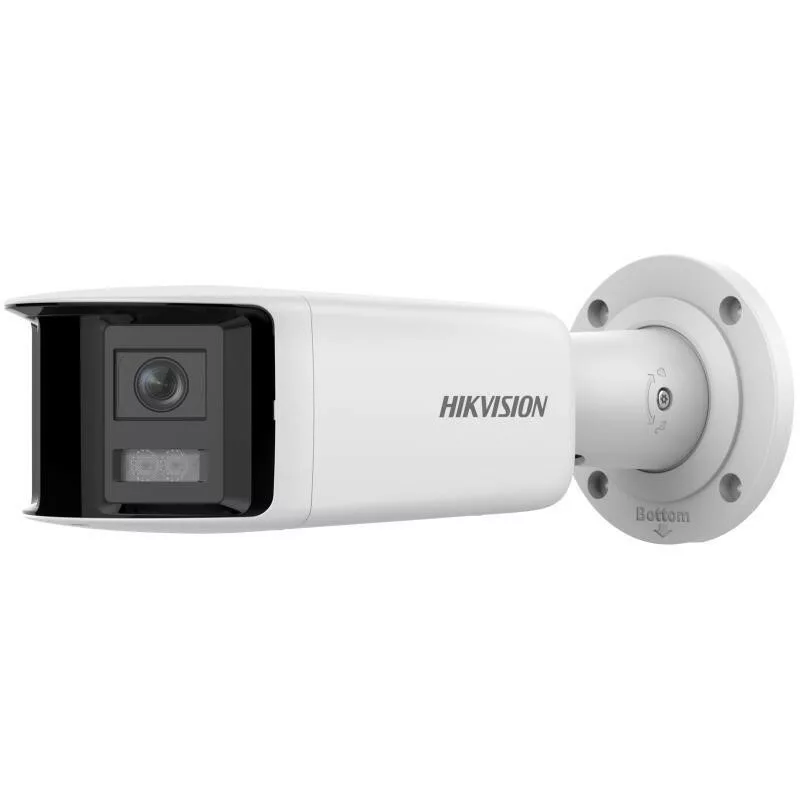 Hikvision DS-2CD2T47G2P-LSU/SL 4MP AcuSense lauko bullet IP vaizdo kamera su 2,8mm objektyvu, balta šviesa, dvipusiu garsu, blykstės signalu, PoE