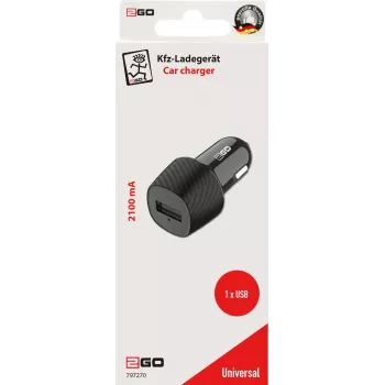 2GO 797270 Automobilinis įkroviklis Mobiliesiems Įrenginiams, Juodas