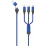 2GO 797360 USB laidas 1,2 m USB A / USB C / USB C / Micro-USB B / Lightning juodas - mėlynas