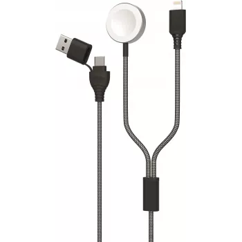 2GO 797385 USB-C magnetinis atsijungiantis kabelis, 1,8 m, USB-A į USB-C, pilkas