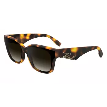 KARL LAGERFELD KL6161S-240 Moteriški Akiniai Nuo Saulės, Havana Brown su Rudais Gradientiniais Lęšiais, 63/14/140 mm