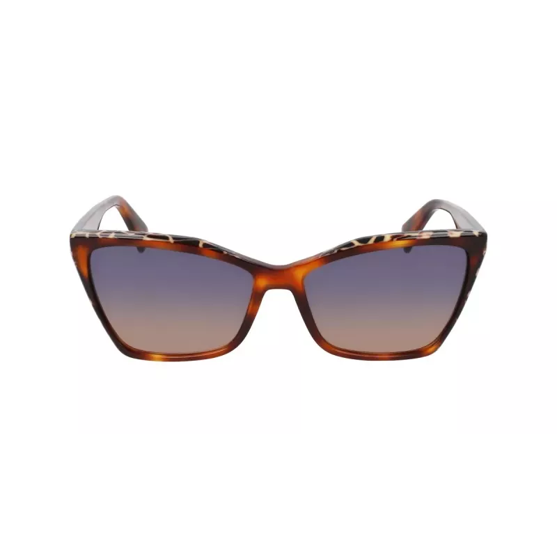 LIU JO Moteriški akiniai nuo saulės LJ796S-245 – Havana acetatinis drugelio rėmelis su rudais gradientiniais lęšiais, 58/15/135 mm