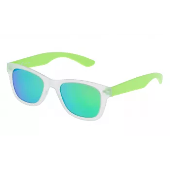 Police Childish SK03947Z69V Vaikiški Akiniai Nuo Saulės – Juodas Acetato Rėmelis, Stačiakampis 47 mm