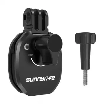 SUNNYLIFE Motociklininko šalmo smakro laikiklis veiksmo kameroms – juodas