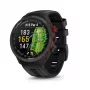 Garmin Approach S70 47 mm golfo GPS išmanusis laikrodis – juodas/raudonas keramikinis apvadas su juoda silikonine juostele