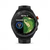 Garmin Approach S70 47 mm golfo GPS išmanusis laikrodis – juodas/raudonas keramikinis apvadas su juoda silikonine juostele