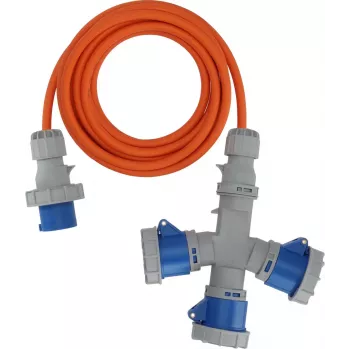 Prailginimo laidas Brennenstuhl 1167670205 2m H07RN-F 3G 2,5mm² 16A 230V IP44 Schuko pilkai mėlynai oranžinis
