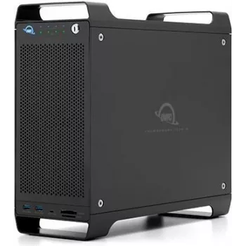 OWC ThunderBay Flex 8 – 8 vietų saugyklos/doko/PCIe korpusas su 2x Thunderbolt 3 prievadais, SoftRAID XT, juodas
