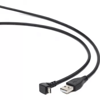 Gembird USB 2.0 laidas USB-A – Micro-USB-B 1,8 m juodas 90 laipsnių kampu