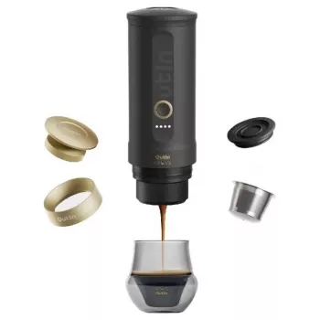 OutIn Nano x Kruve nešiojamas espresso aparatas dovanų rinkinys juodas/auksinis