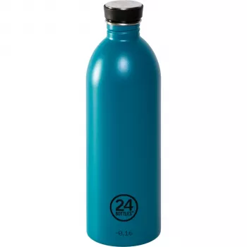 24Bottles Atlantic Bay 1000 ml Nerūdijančio Plieno Vandens Butelis – Mėlynas – Fitnesui, Žygiams, Sportui