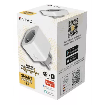 ENTAC WiFi Smart Plug with Energy Monitoring White